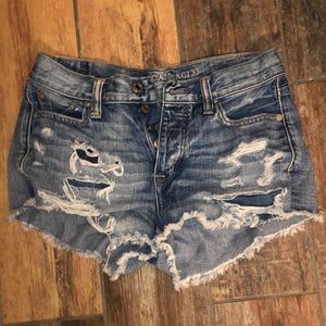 American Eagle Ripped Jean Shorts
